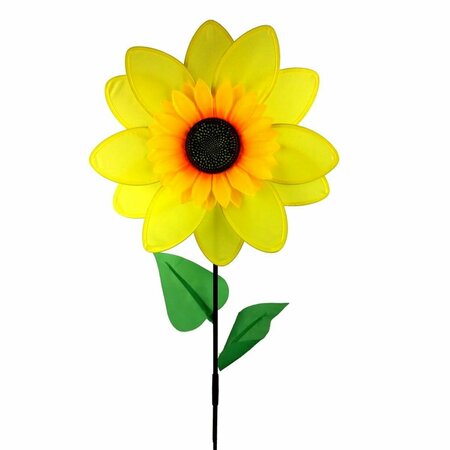 MARCO FRIO 15 in. Nylon Sunflower Yard Pinwheel 1918011